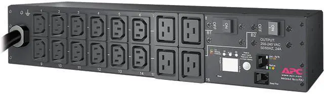 Alt view image 2 of 3 - APC Rack PDU, Metered, 2U, 30A, 208V, 12 x C13s & 4 x C19