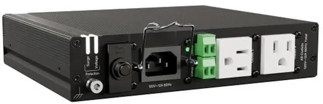 Alt view image 2 of 6 - Middle Atlantic NEXSYS Compact Power Distribution Unit - 15 Amp - 6 Outlet PDU Series - Surge Protection - PDX-615C-SP
