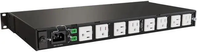 Main image of Middle Atlantic NEXSYS Rack Mounted Power Distribution Unit - 15 Amp, 9 Outlet - 1U - 120 VAC - NEMA 5-15R - 3 stages of surge protection - PDX-915R