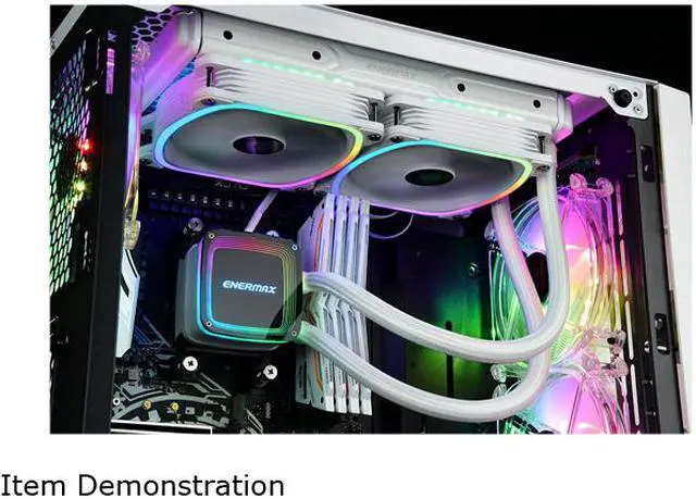 Alt view image 5 of 7 - Enermax AQUAFUSION 240 ARGB White, All-in-one CPU Liquid Cooler for AM4 & AM5 / LGA 1700/1200/1151, 240mm Radiator, Dual-Chamber Water Block, SquaA RGB Fan - AM5 & LGA1700 Compatible
