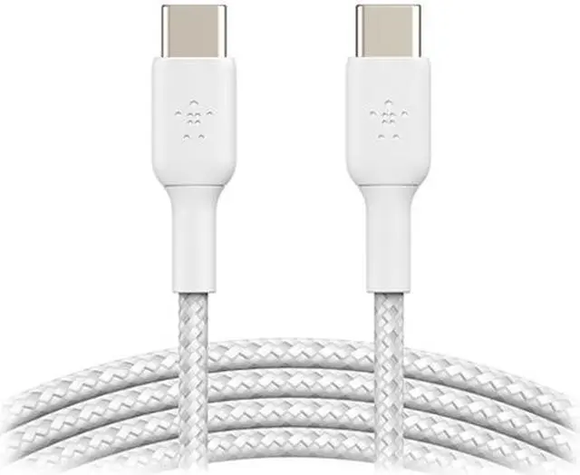 Alt view image 5 of 5 - BOOSTCHRG USBC/USBC CABBRAID 1M WHT
