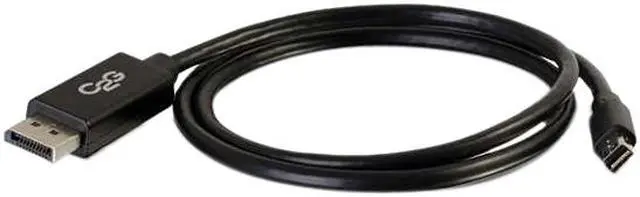 Alt view image 2 of 4 - C2G 54300 Mini DisplayPort to DisplayPort Adapter Cable M/M, 4K UHD Compatible, Black (3 Feet, 0.91 Meters)