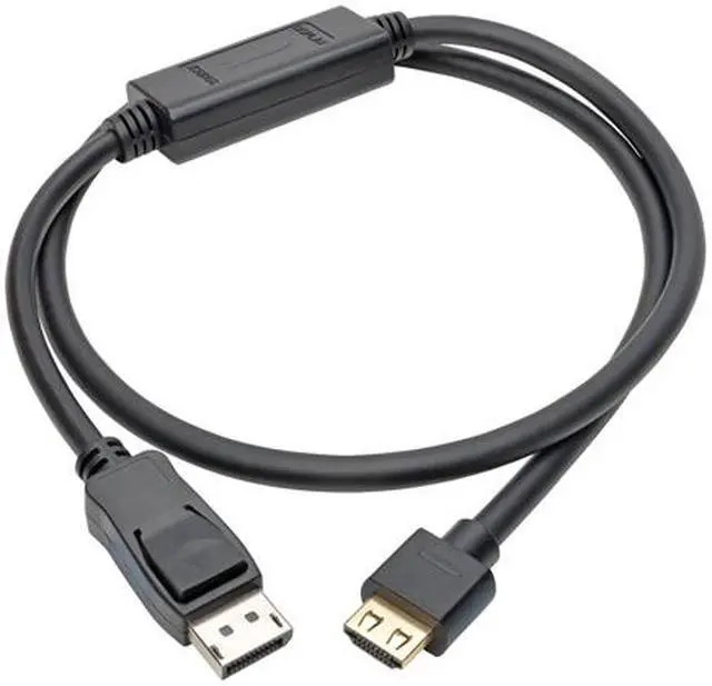 Alt view image 2 of 5 - Tripp Lite P582-003-HD-V4A DisplayPort/HDMI Audio/Video Cable - 3 ft DisplayPort/HDMI A/V Cable for Monitor, Audio/Video Device, TV, Projector, Computer, Graphics Card, Chromebook, PC, Notebook, Digit