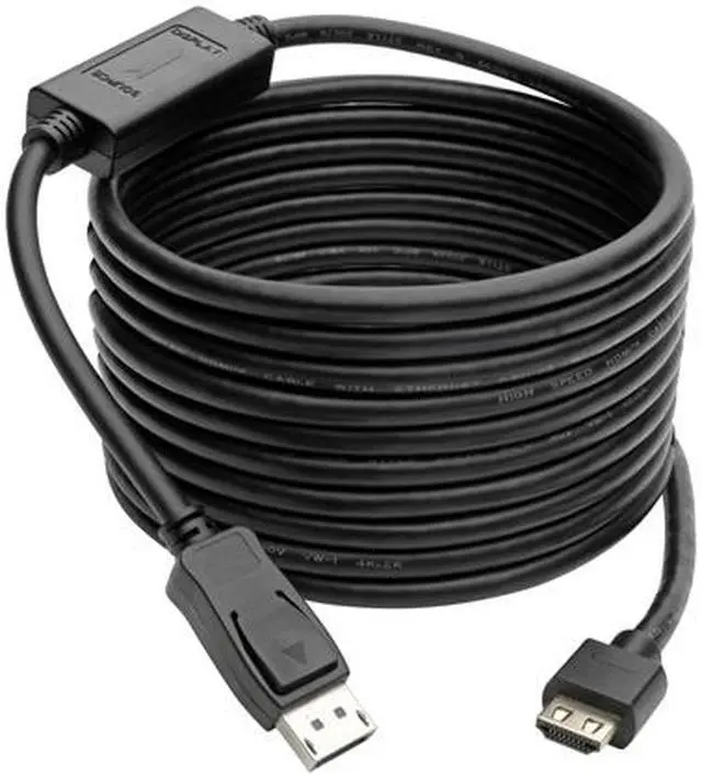 Alt view image 2 of 5 - Tripp Lite P582-015-HD-V4A DisplayPort/HDMI Audio/Video Cable - 15 ft DisplayPort/HDMI A/V Cable for Monitor, Audio/Video Device, TV, Projector, Computer, Graphics Card, Chromebook, PC, Notebook, Digi