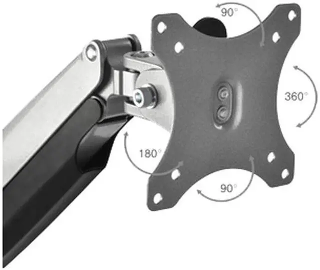 Alt view image 4 of 7 - Siig High Premium Aluminum Gas Spring Desk Mount - Single Monitor - VESA (75x75/100x100) - 13" to 32" Screen Support - 19.80 lbs Load Capacity