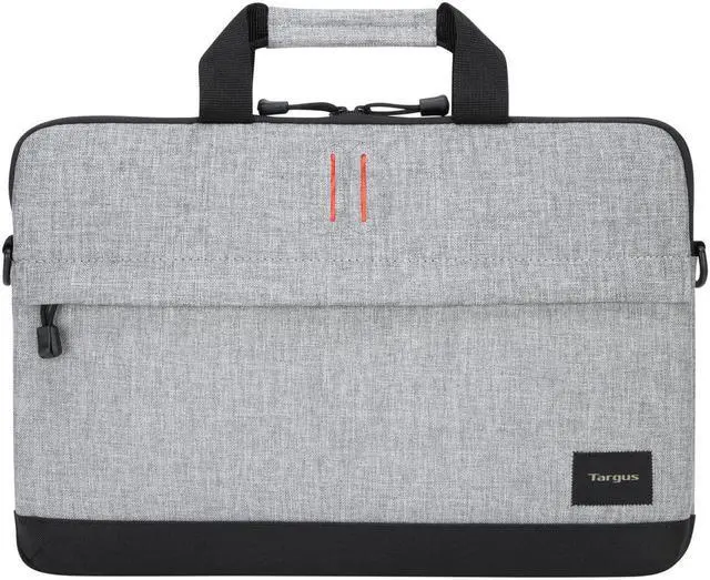 Alt view image 2 of 8 - Targus Strata TSS63204US Carrying Case (Sleeve) for 15.6" Notebook - Pewter, Gray - Damage Resistant Interior - Polyester Body - Shoulder Strap, Handle - 2.2" Height x 10.4" Width x 13.3" Depth