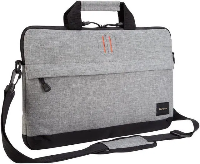 Alt view image 5 of 8 - Targus Strata TSS63204US Carrying Case (Sleeve) for 15.6" Notebook - Pewter, Gray - Damage Resistant Interior - Polyester Body - Shoulder Strap, Handle - 2.2" Height x 10.4" Width x 13.3" Depth