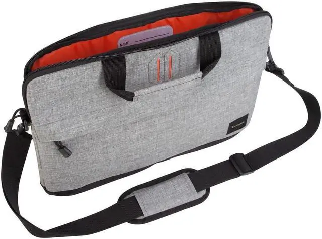 Alt view image 6 of 8 - Targus Strata TSS63204US Carrying Case (Sleeve) for 15.6" Notebook - Pewter, Gray - Damage Resistant Interior - Polyester Body - Shoulder Strap, Handle - 2.2" Height x 10.4" Width x 13.3" Depth