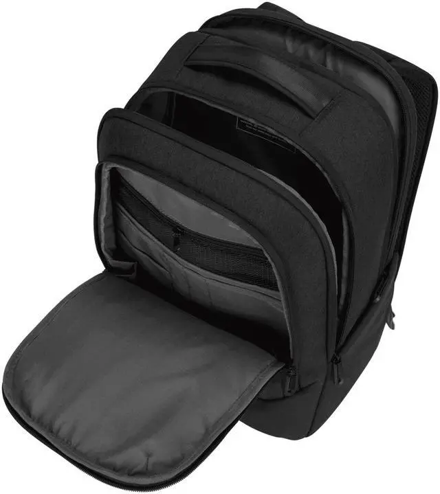 Alt view image 8 of 9 - Targus Cypress Hero TBB586GL Carrying Case (Backpack) with EcoSmart for 15.6" Notebook - Black - 12" Height x 19.7" Width x 5.3" Depth - 5.28 gal Volume Capacity