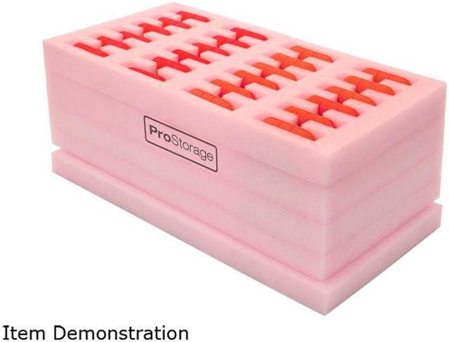Alt view image 5 of 9 - ProStorage IMA904800F005 Foam Storage for 24 Hard Drives Pink