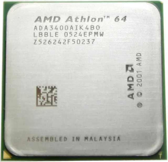 Main image of AMD Athlon 64 3400+ - Athlon 64 Venice Single-Core 2.4 GHz Socket 754 Processor - ADA3400AIK4BO - OEM