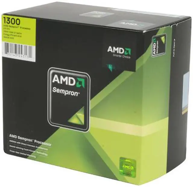 Main image of AMD Sempron LE-1300 - Sempron LE Sparta Single-Core 2.3 GHz Socket AM2 45W Processor - SDH1300DPBOX