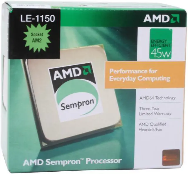 Main image of AMD Sempron LE-1150 - Sempron LE Sparta Single-Core 2.0 GHz Socket AM2 45W Processor - SDH1150DEBOX