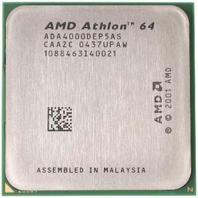 Main image of AMD Athlon 64 4000+ - Athlon 64 ClawHammer 2.4 GHz Socket 939 89W Processor - ADA4000DEP5AS - OEM