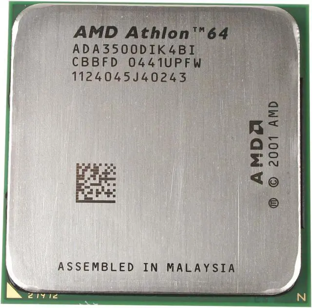 Main image of AMD Athlon 64 3500+ - Athlon 64 Winchester Single-Core 2.2 GHz Socket 939 Processor - ADA3500DIK4BI - OEM