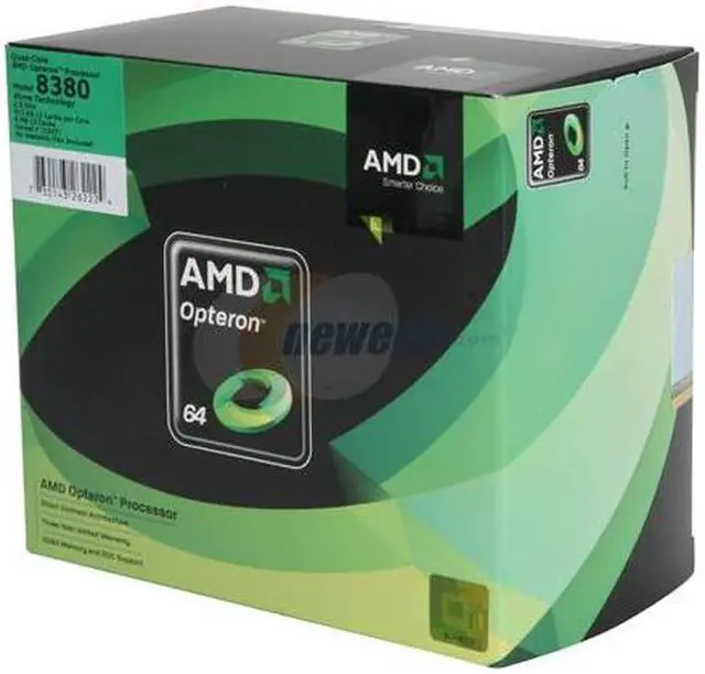 Main image of AMD Opteron 8380 Shanghai 2.5 GHz 4 x 512KB L2 Cache 6MB L3 Cache Socket F 75W OS8380WAL4DGIWOF Server Processor