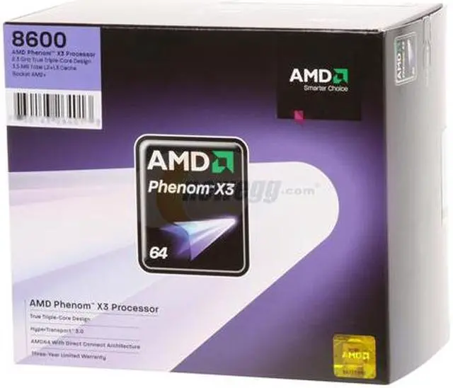 Main image of AMD Phenom X3 8600 - Phenom X3 Toliman Triple-Core 2.3 GHz Socket AM2+ 95W Processor - HD8600WCGDBOX