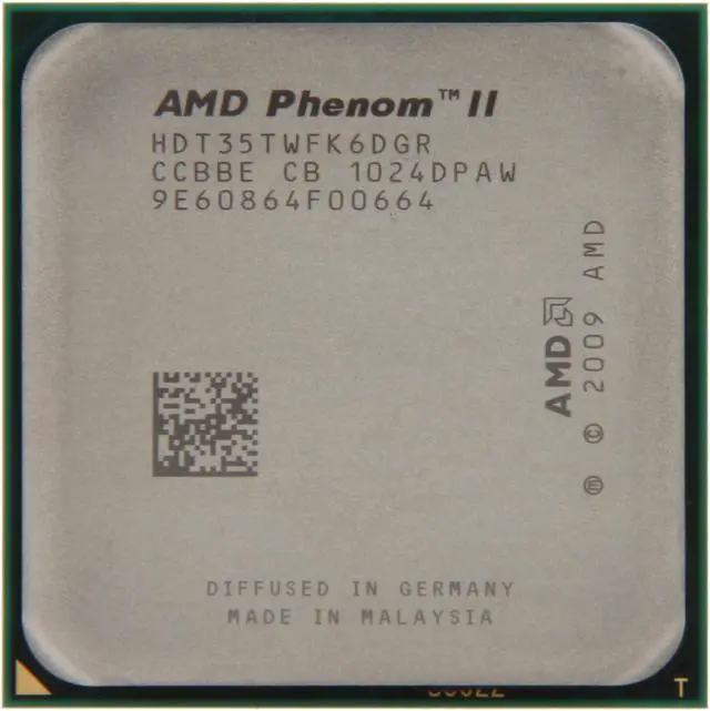 Alt view image 2 of 4 - AMD Phenom II X6 1035T - Phenom II X6 Thuban 6-Core 2.6 GHz Socket AM3 95W Desktop Processor - HDT35TWFK6DGR - OEM