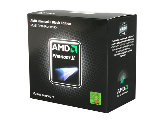 thumbnail image 2 of AMD Phenom II X6 1100T Black Edition Desktop CPU - 3.3GHz, 6-Core, Socket AM3, 125W, HDE00ZFBK6DGR (Used, Tested) 2 of 5