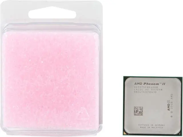 Alt view image 4 of 4 - AMD Phenom II X4 975 Black Edition - Phenom II X4 Deneb Quad-Core 3.6 GHz Socket AM3 125W Desktop Processor - HDZ975FBK4DGM - OEM