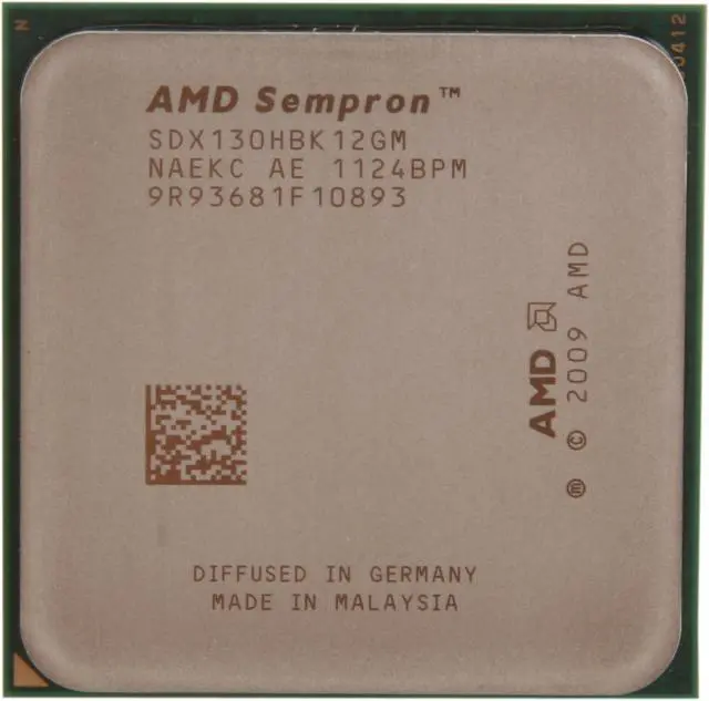 Alt view image 2 of 4 - AMD Sempron 130 - Sempron Sargas Single-Core 2.6 GHz Socket AM3 45W Desktop Processor - SDX130HBK12GM - OEM