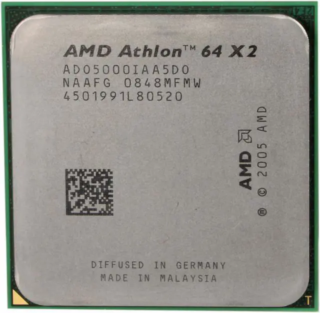 Alt view image 2 of 4 - AMD Athlon 64 X2 5000+ - Athlon 64 X2 Brisbane Dual-Core 2.6 GHz Socket AM2 Processor - ADO5000IAA5DO