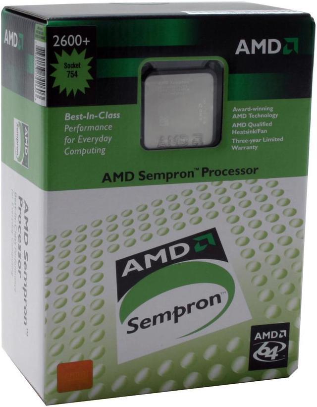 AMD Sempron 64 2600 Sempron 64 Palermo Single Core 1.6 GHz Socket 754 Processor SDA2600BXBOX