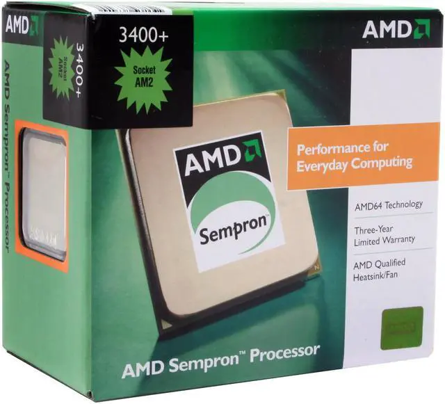 AMD Sempron 64 3400+ - Sempron 64 Manila Single-Core 1.8 GHz Socket AM2 ...