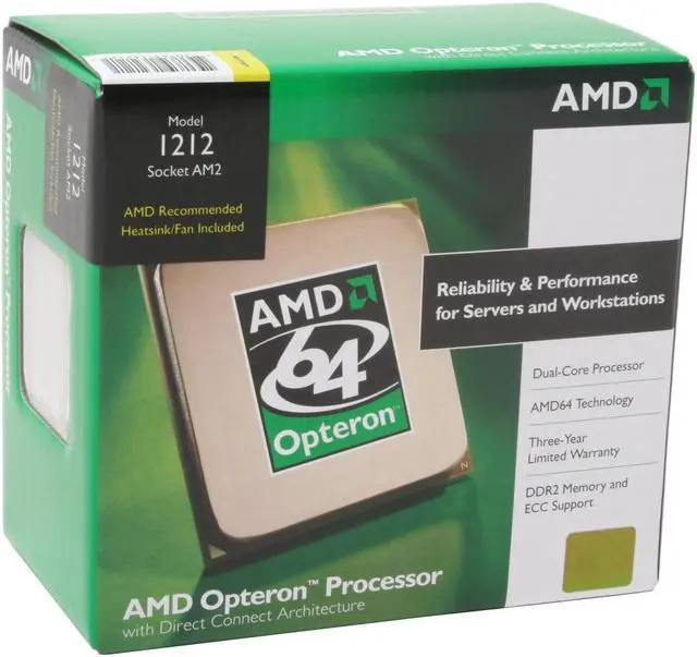 Main image of AMD Opteron 1212 - Opteron Santa Ana Dual-Core 2.0 GHz Socket AM2 103W Processor - OSA1212CSBOX