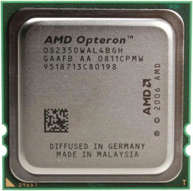Main image of AMD Opteron 2350 Barcelona 2.0 GHz 4 x 512KB L2 Cache 2MB L3 Cache Socket F 75W OS2350WAL4BGH Server Processor