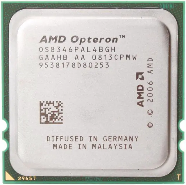 Main image of AMD Opteron 8346HE Barcelona 1.8 GHz 4 x 512KB L2 Cache 2MB L3 Cache Socket F 55W OS8346PAL4BGH Server Processor - OEM