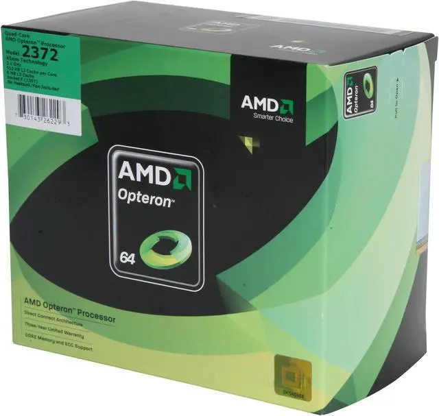 Main image of AMD Opteron 2372 HE Shanghai 2.1 GHz 4 x 512KB L2 Cache 6MB L3 Cache Socket F 79W OS2372PAL4DGIWOF Server Processor