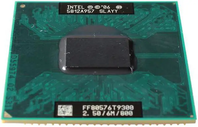 Alt view image 3 of 5 - Intel Core 2 Duo T9300 2.5 GHz 6MB L2 Cache Socket P 35W Dual-Core BX80576T9300 Processor