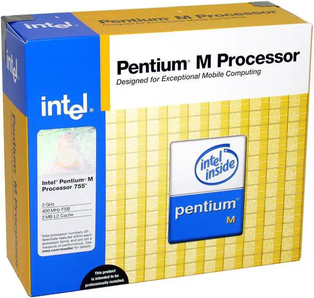 Main image of Intel Pentium M 755 - Pentium M Dothan Single-Core 2.0 GHz Socket 478 Processor - BXM80536GC2000F