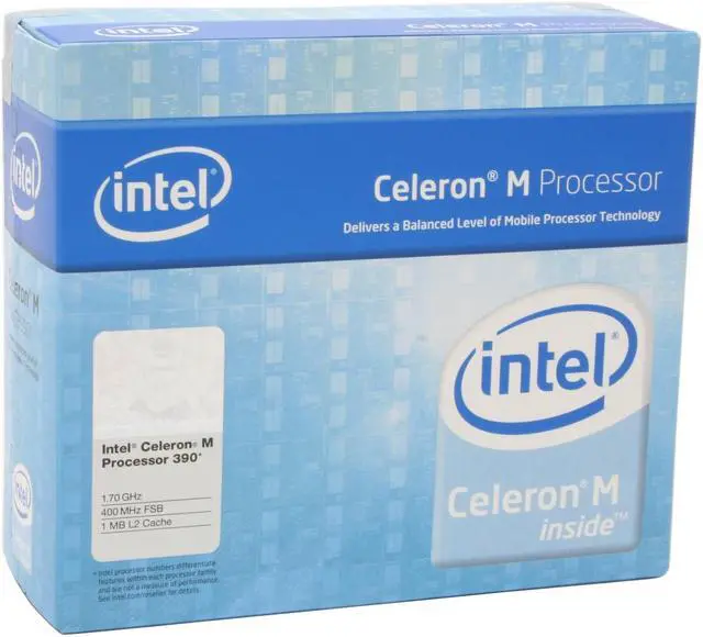 Main image of Intel Celeron M 390 - Celeron M Dothan Single-Core 1.7 GHz Socket 478 Processor - BX80536NC1700EJ