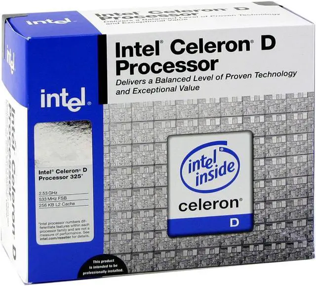 Main image of Intel Celeron D 325 - Celeron D Prescott Single-Core 2.53 GHz Socket 478 Processor - BX80546RE2533C