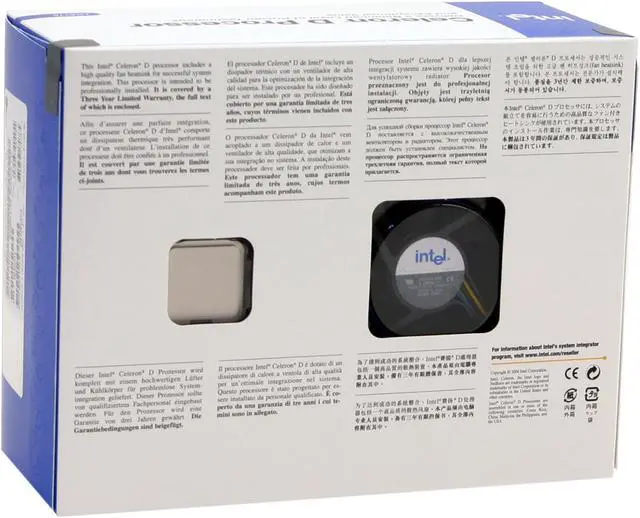 Alt view image 2 of 2 - Intel Celeron D 340J - Celeron D Prescott 2.93 GHz LGA 775 Processor - BX80547RE2933C