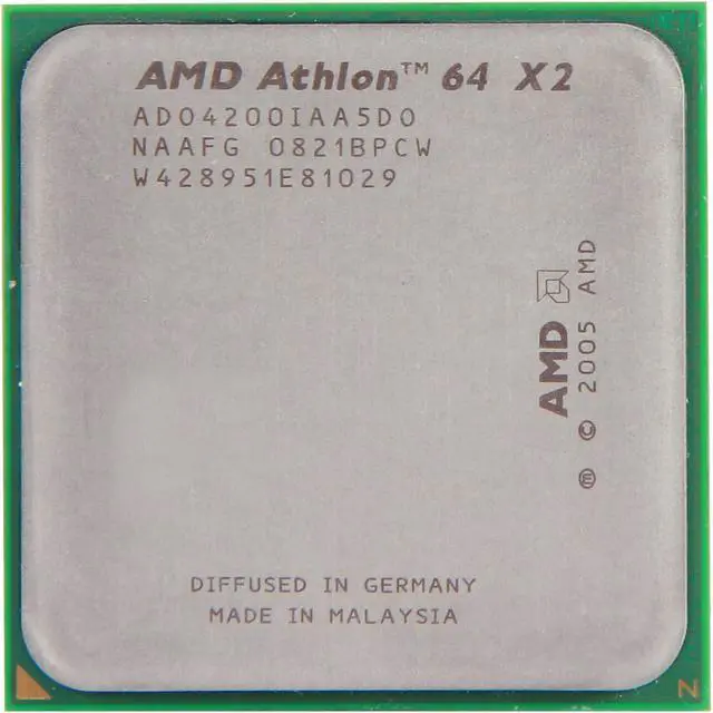 Main image of AMD Athlon 64 X2 4200+ - Athlon 64 X2 Brisbane Dual-Core 2.2 GHz Socket AM2 65W Desktop Processor - ADO4200IAA5DO