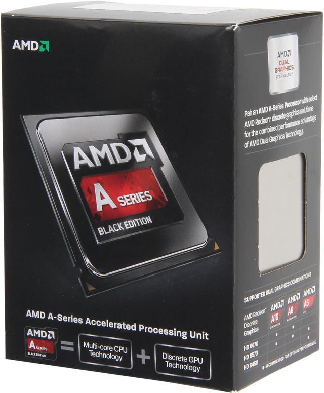 AMD A10-6800K Richland 4.1 GHz (4.4GHz Turbo) Socket FM2 100W Quad-Core  Desktop Processor - Black Edition AMD Radeon HD 8670D