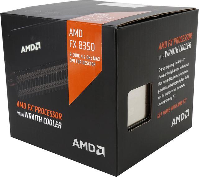 AMD CPU FX-8350 Black Edition 4.0 GHz (4.2 GHz Turbo) Socket AM3+  FD8350FRHKHBX Desktop Processor with AMD Wraith Cooler