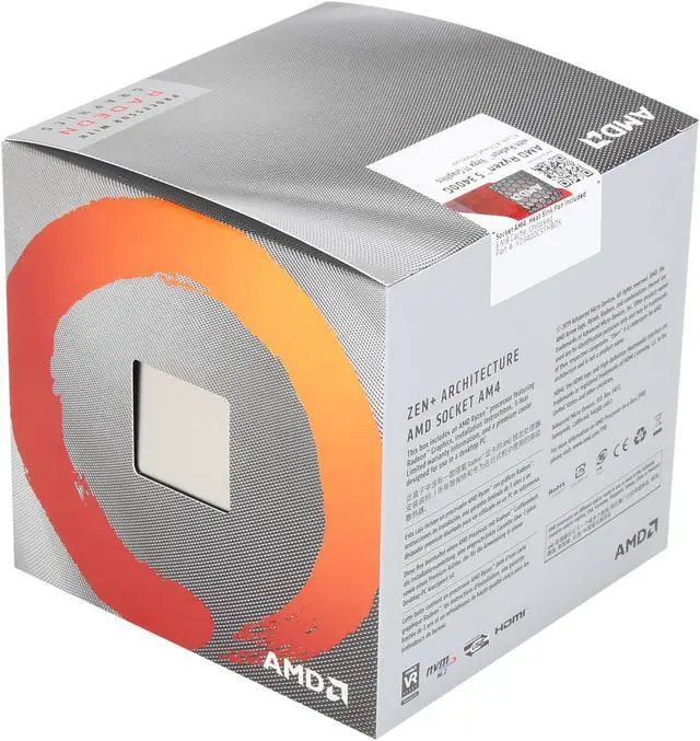 Alt view image 4 of 5 - AMD Ryzen 5 2nd Gen with Radeon Graphics - RYZEN 5 3400G Picasso (Zen+) 4-Core 3.7 GHz (4.2 GHz Max Boost) Socket AM4 65W YD3400C5FHBOX Desktop Processor