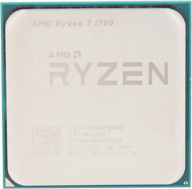 Alt view image 5 of 7 - AMD Ryzen 7 1700 - Ryzen 7 1st Gen Summit Ridge (Zen) 8-Core 3.0 GHz Socket AM4 65W Desktop CPU Processor - YD1700BBAEMPK