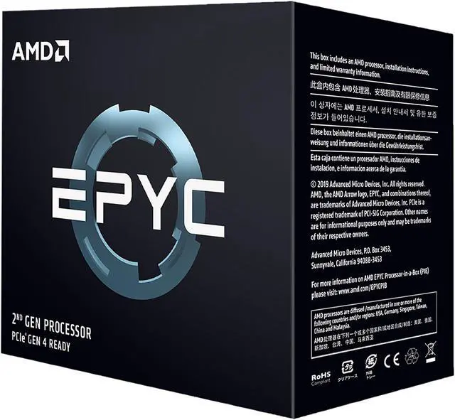Main image of AMD EPYC 7002 (2nd Gen) 7502P Dotriaconta-core (32 Core) 2.50 GHz Processor-Retail Pack-128 MB L3 Cache -16 MB L2 Cache - 64-bit Processing - 3.35 GHz Overclocking Speed - 7 nm - Socket SP3 - 180W