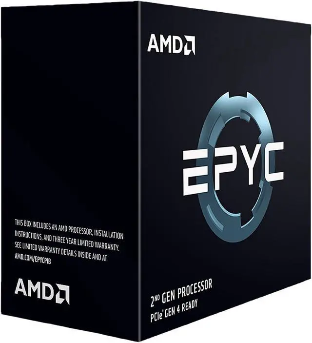 Alt view image 2 of 3 - AMD EPYC 7002 (2nd Gen) 7502P Dotriaconta-core (32 Core) 2.50 GHz Processor-Retail Pack-128 MB L3 Cache -16 MB L2 Cache - 64-bit Processing - 3.35 GHz Overclocking Speed - 7 nm - Socket SP3 - 180W