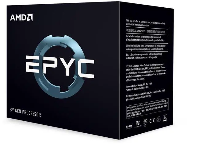 Main image of AMD EPYC 7003 (3rd Gen) 7313P Hexadeca-core (16 Core) 3 GHz Processor - 128 MB L3 Cache - 3.70 GHz Overclocking Speed - Socket SP3 - 155 W - 32 Threads - 100-100000339WOF