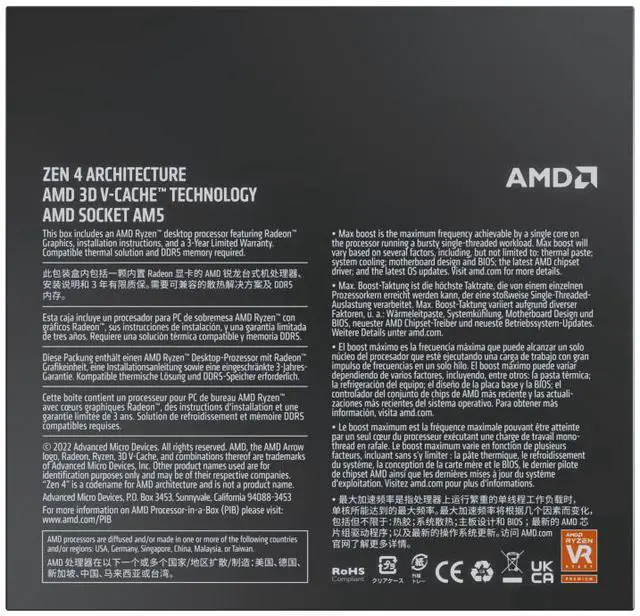 AMD Ryzen 7 7800X3D retail packaging
