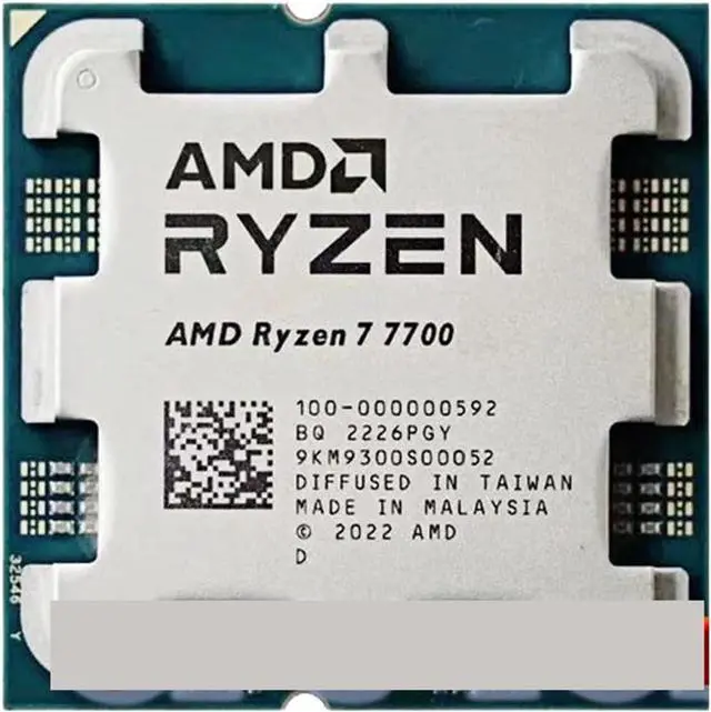 CPU AMD CPU Ryzen7 7700 AM5 AMD Ryzen 7 7700 AM5 3.8 GHz 8-Core R7 7700 32MB 65W CPU