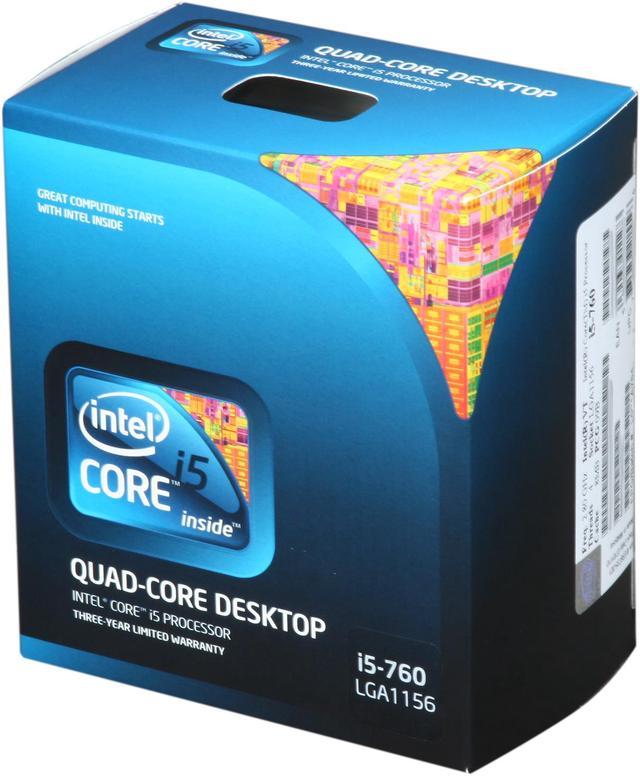 Intel Core i5-760 - Core i5 Lynnfield Quad-Core 2.8 GHz LGA 1156 95W  Desktop Processor - BX80605I5760