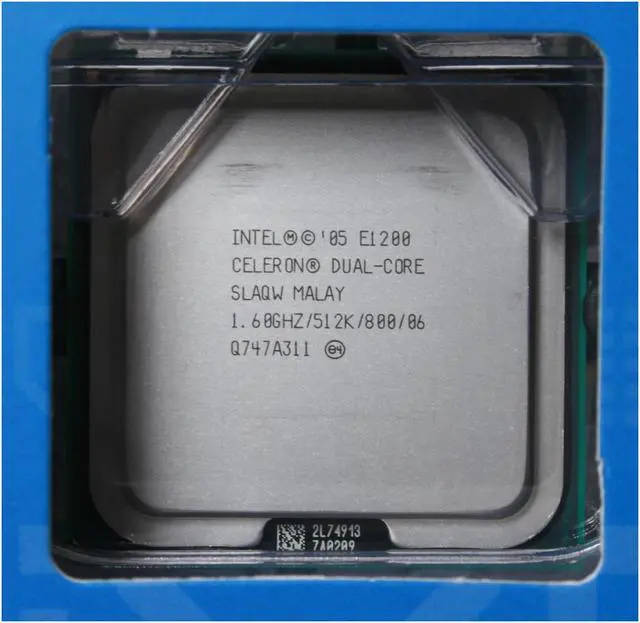 Alt view image 4 of 4 - Intel Celeron E1200 - Celeron Dual-Core Dual-Core 1.6 GHz LGA 775 65W Processor - BX80557E1200
