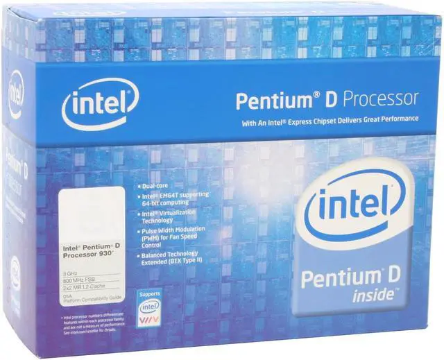 Main image of Intel Pentium D 930 - Pentium D Presler Dual-Core 3.0 GHz LGA 775 BTX Type II Processor - BX80553930T2